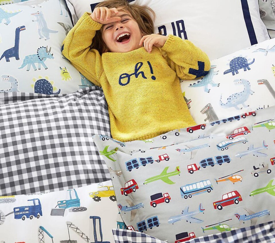 Organic Jax Construction Sheet Set & Pillowcase Pottery Barn Kids UK